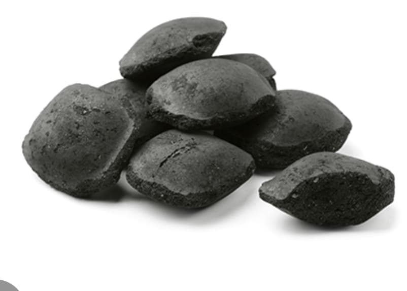 Pillow-shaped charcoal briquettes